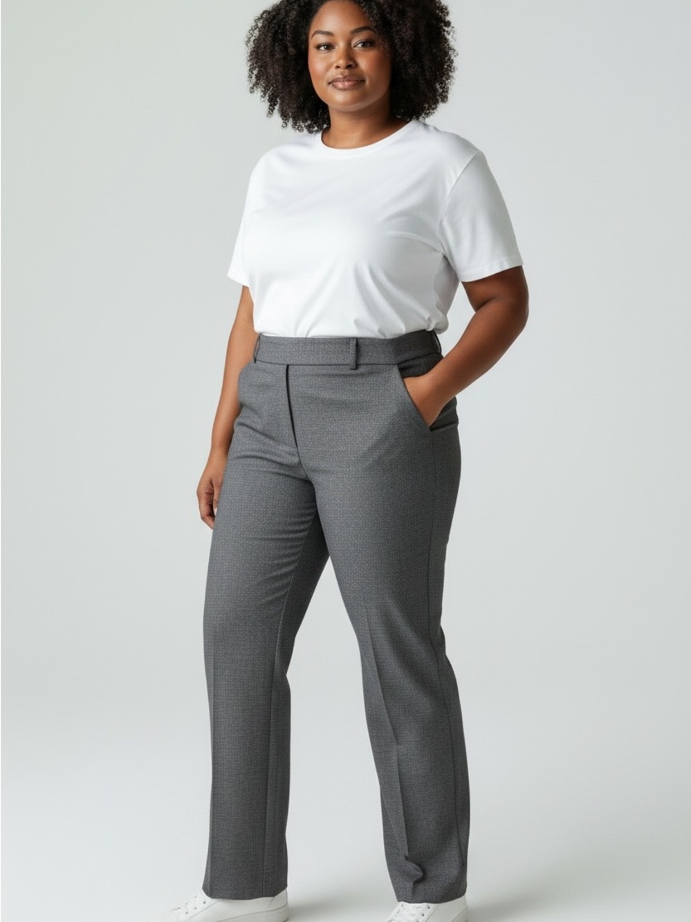 Women's AGB Gray Straight Leg Dress Pants Size 14
